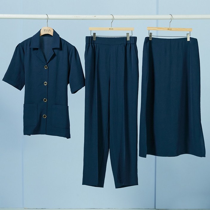 쓰리피스 SET 지베르니 여성 봄 여름 구김방지 셋업