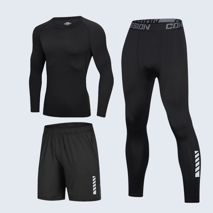 THE GG남자 트레이닝 3종세트 긴팔상의반바지타이즈 세트