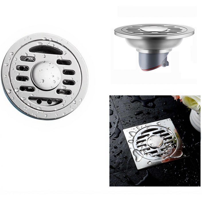 Sgirl 고품질 스텐 하수구 트랩 화장실 세탁기겸용 하수구 트랩 냄새 100 완벽 차단 하수구 덮개, 1개