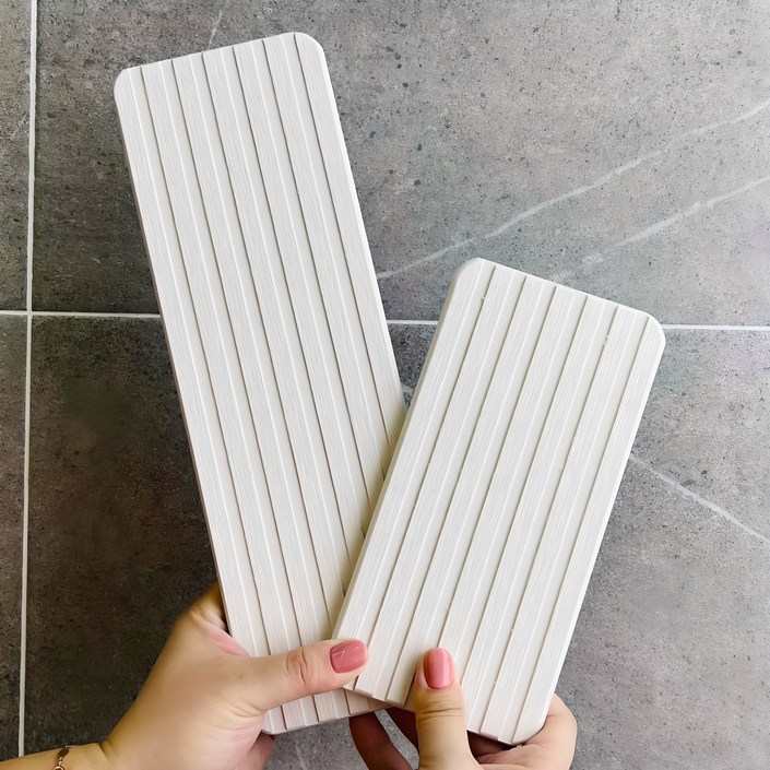 아르앤유 규조토 욕실 홈파인 트레이 2종 세트