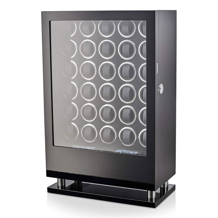 30 지문 잠금 장치와 대형 수납 서랍이 있는 시계 와인더다크 벌