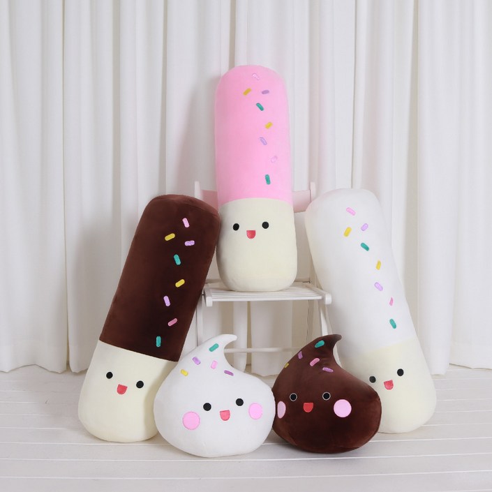 쿠팡특가안고자는 인기선물 말랑하고 부드러운 모찌원단 막대스틱 쿠션 바디필로우 인형  모찌 머랭쿠키 인형 쿠션