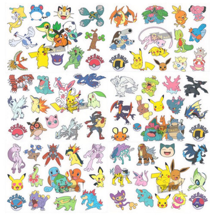 포켓몬 다용도 판박이 스티커 3탄 6장 3세트 2023 마스크스티커 캐릭터