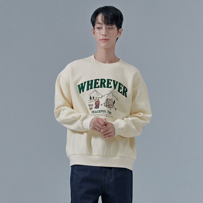 [체이스컬트][NC해운대점][신상세일] 공용 부클 앞판 캐릭터 기모 맨투맨 티셔츠 커플룩 CFRU5124D05
