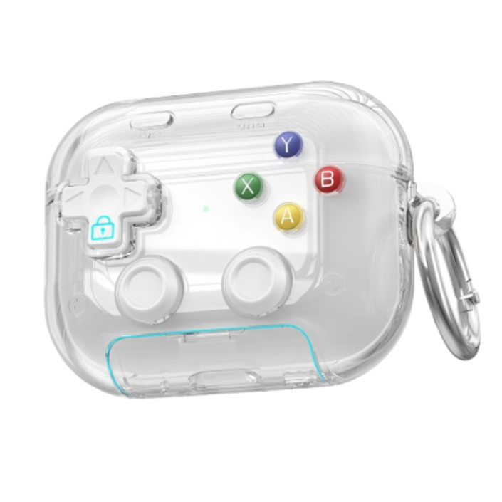 투에이비 오토락 게임기 에어팟 호환 분실방지 투명 거치대 TPU 케이스