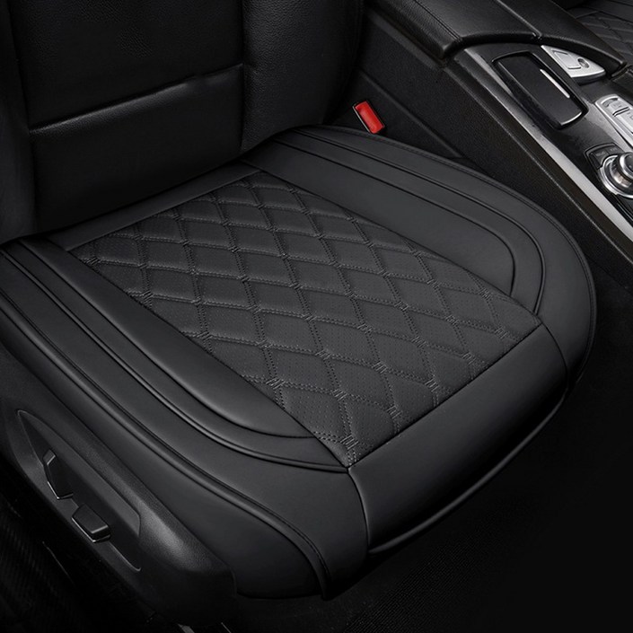 만원으로새차처럼 차량용시트커버 자동차 차시트 운전석의자 가죽카바 카시트 방석 모닝 카니발 쏘렌토 스포티지, 리치블랙, 1개
