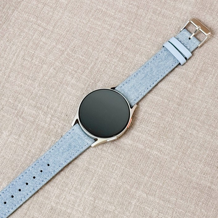 엔터콘 갤럭시워치 데님 가죽 스트랩, 단일상품, 1개