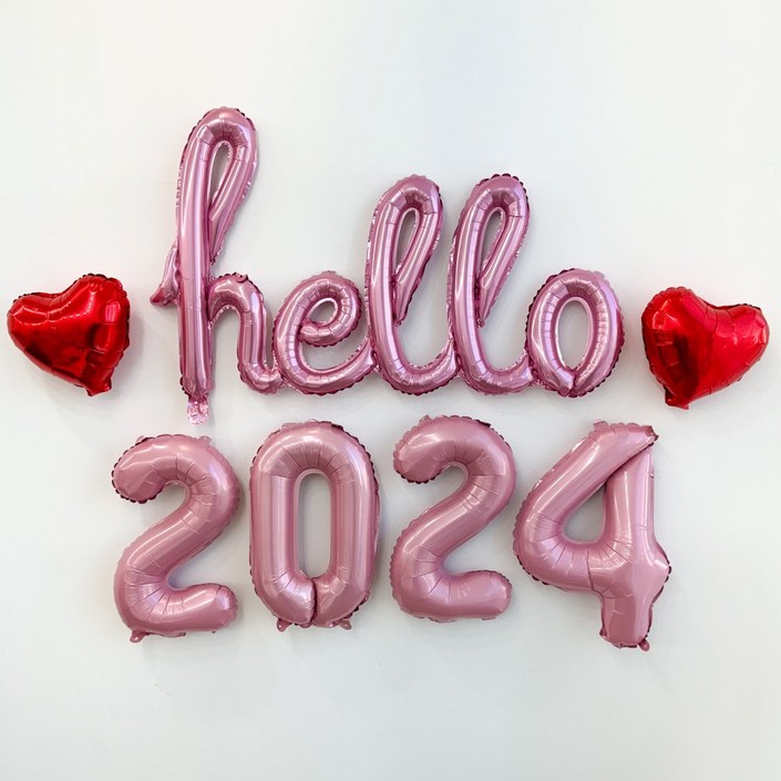 Hello 2024 새해 풍선세트 신년 파티 용품