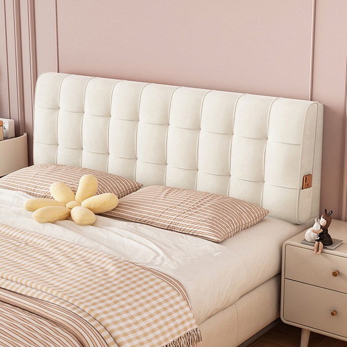 쿠션 헤드 커버 셀프 리폼 침대 덮개 보드 이불 프레임 침구 리폼 등받이, 크리미 150베이지