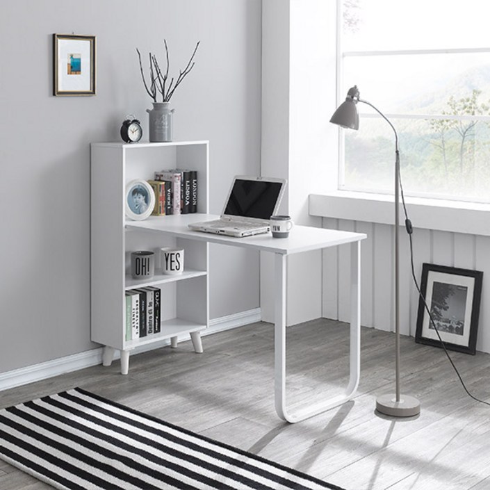 라움가구 치이즈 2R 미니 h형 철다리 책상세트 (착불)