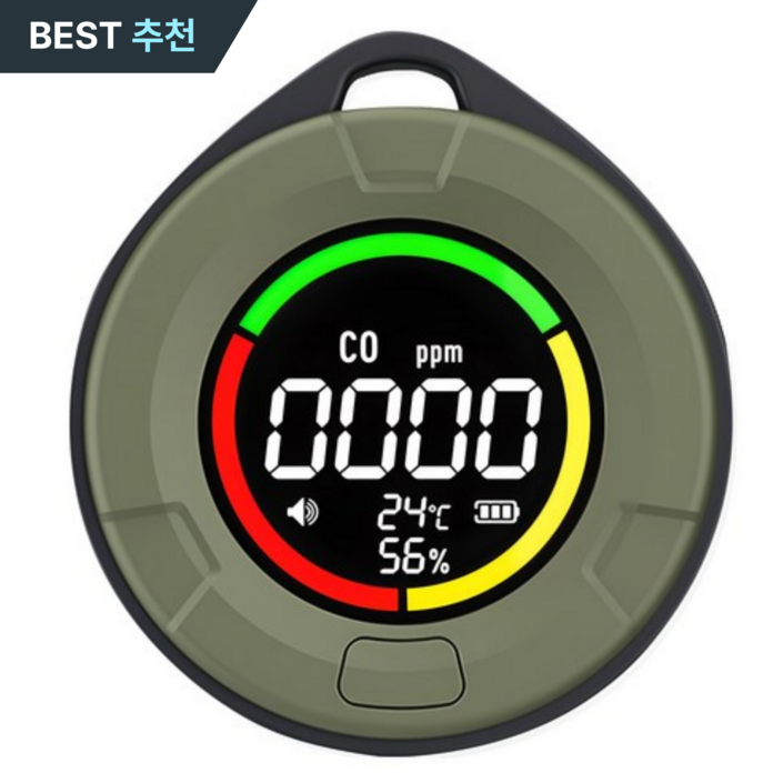 후니홈 캠핑용 일산화탄소 경보기 72시간사용 C타입고속충전 온습도측정 자석탈부착