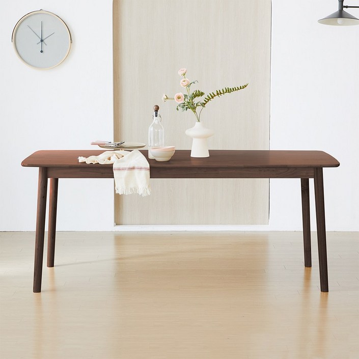 리비니아 로란 고무나무 원목 6인 1500 식탁테이블 2 colors