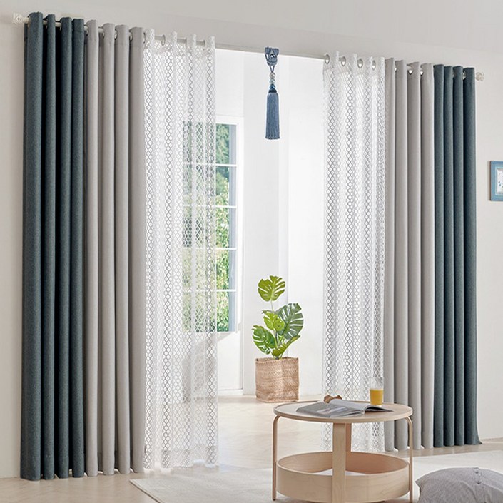 커튼커튼봉 풀세트 구성 프리미엄 3중직 아일렛 암막커튼