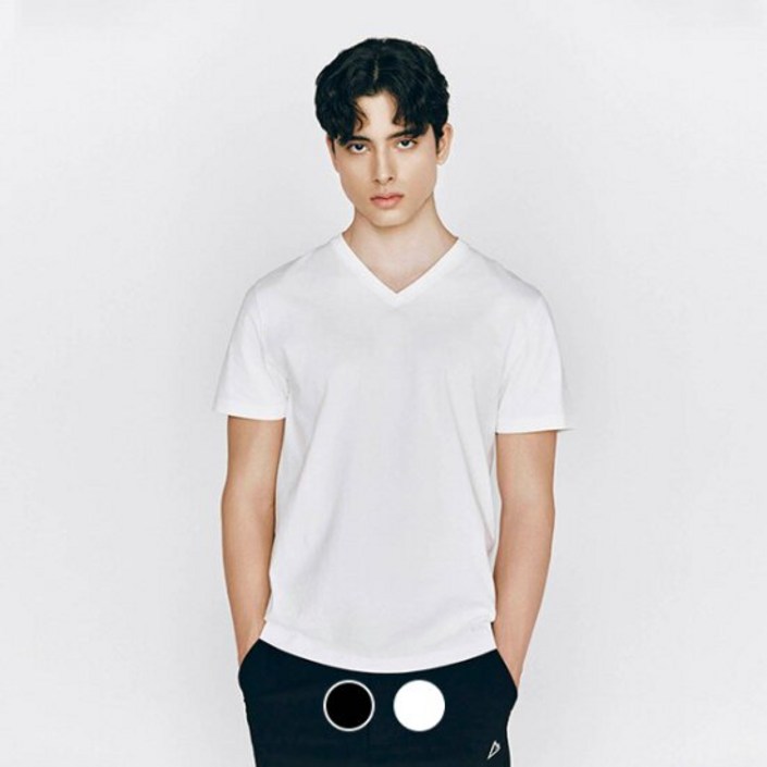 지오다노 025531 코튼저지 V넥 반팔티 957838