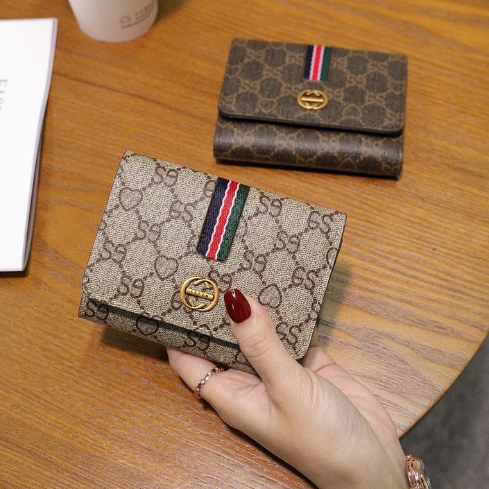 꾸꾸지민 여성 럭셔리 소가죽 카드 반지갑