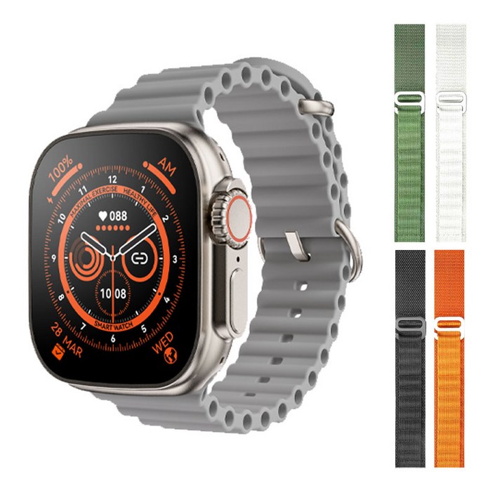 SOTAR ZD8 한글판 스마트 스포츠 49mm 다기능 스마츠 워치, 실버