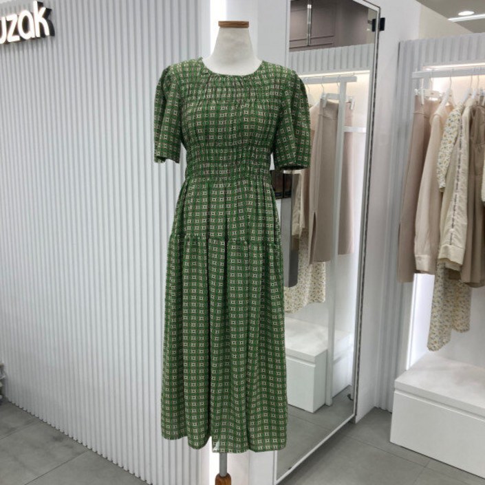 무자크 무자크 패턴퍼프원피스/MO4WOP34-48F