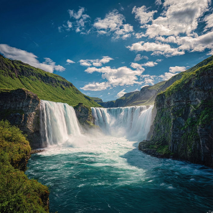 스며듬 재물운 폭포그림 호수그림 물그림 액자 풍경 시원한 풍수 인테리어 대형캔버스 풍수지리 거실 개업선물 집들이선물