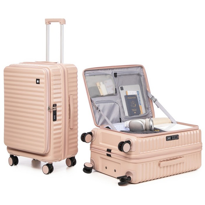 Tanit 전면 오픈 여행용 캐리어 기내용 확장형 100% PC TSA락 USB충전 3년A/S