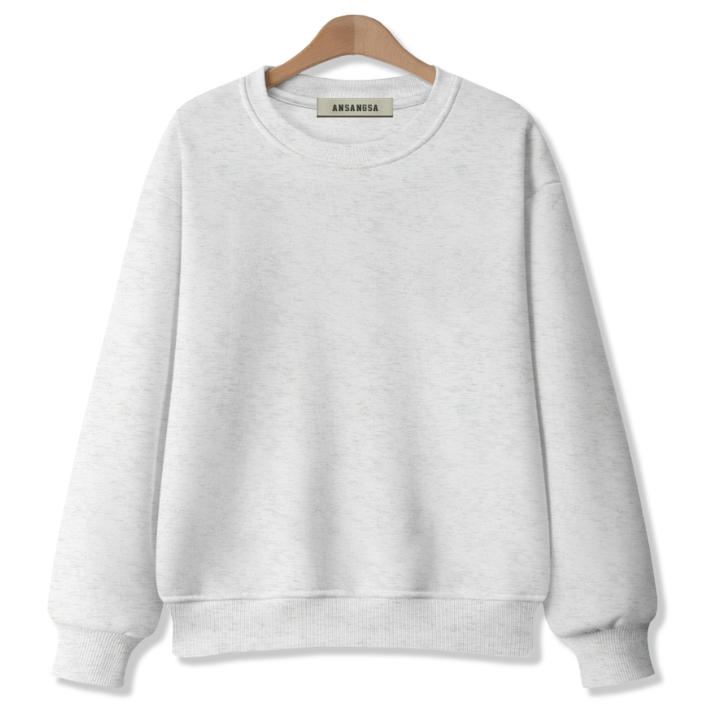[ANSANGSA] 무지 남녀공용 맨투맨 스웨트셔츠