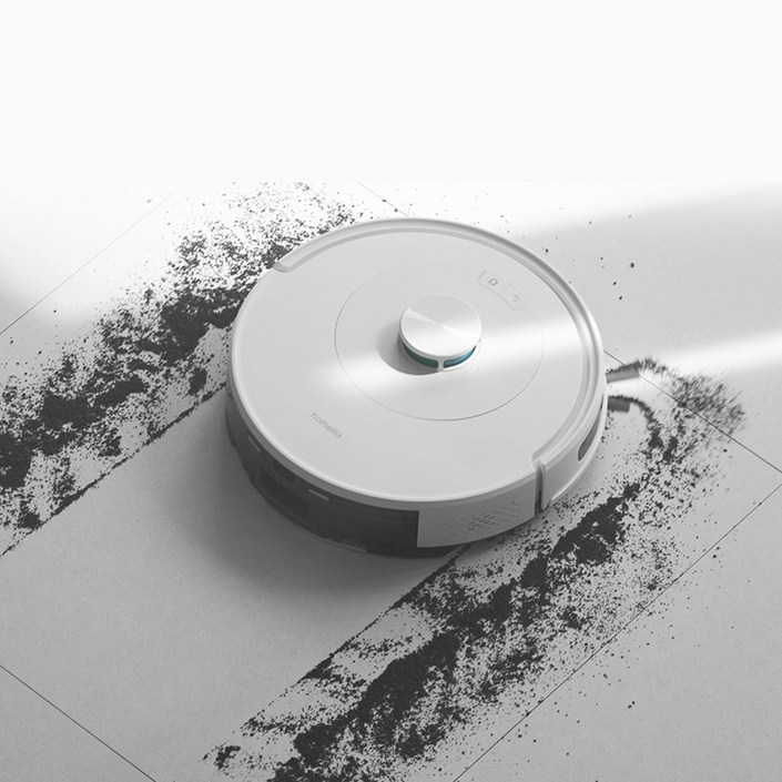 신제품 홈리아 로봇청소기 스마트 물걸레 청소 강력 흡입 자동충전, 화이트, 단일상품