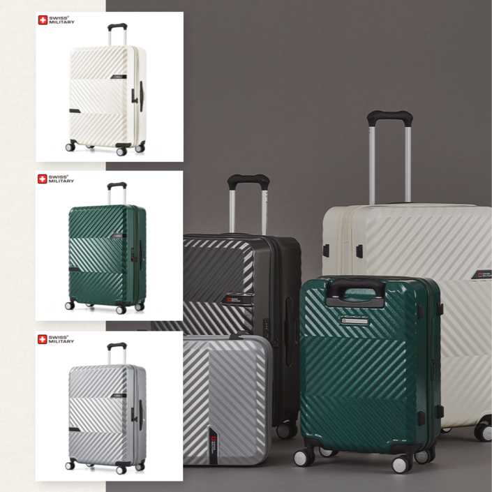 항공커버네임택 스위스밀리터리 캐리어 반토라20인치 24인치 28인치 확장가능  기내용캐리어 화물용캐리어 수화물용캐리어 하드캐리어 폴리카보네이트
