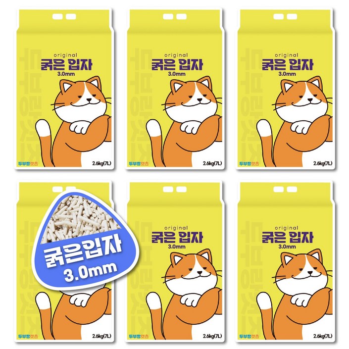 (3.0mm) 두부랑캣츠 이코노미 굵은입자 오리지날 7L x6개세트(1box)