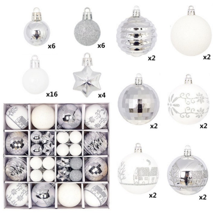iSefoyo크리스마스 성탄 오너먼트 트리 장식품 데코용품 장식볼 세트 YZSDGQ11, 1세트, D사이즈 전시