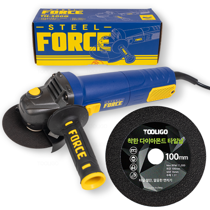 스틸포스 그라인더 1400W 글라인더  타일 절단날 세트, 1개