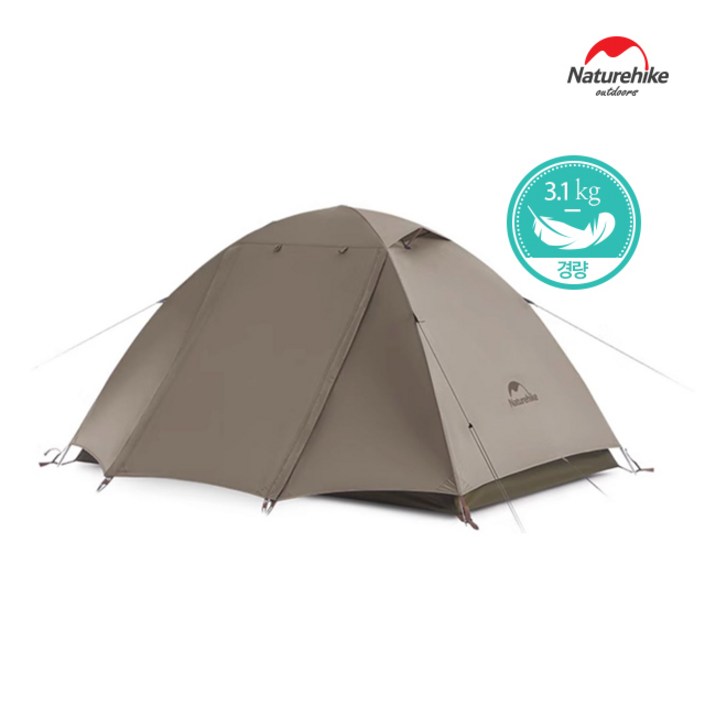 네이처하이크 클라우드 돔 텐트 메쉬 쉘터 초경량 미니멀 솔캠, 브라운, 3인