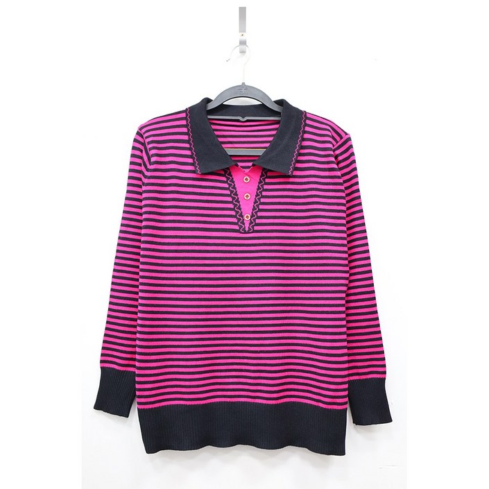 형제상회 할머니티 니트 스웨터 카라 할머니옷 부인복 중년여성옷 요양원 실내복 봄 가을 단가라 0026SF36C