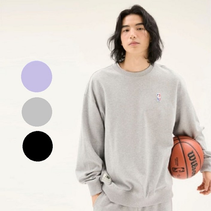 NBANC청주느바 남녀공용 NBA PLAY GAME 로고맨 맨투맨 N251TS011P