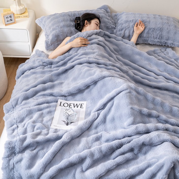 YYT 부드럽고 따뜻하고 얇은 무릎담요 극세사 사계절 보온 수면 차렵담요 싱글 중형 대형