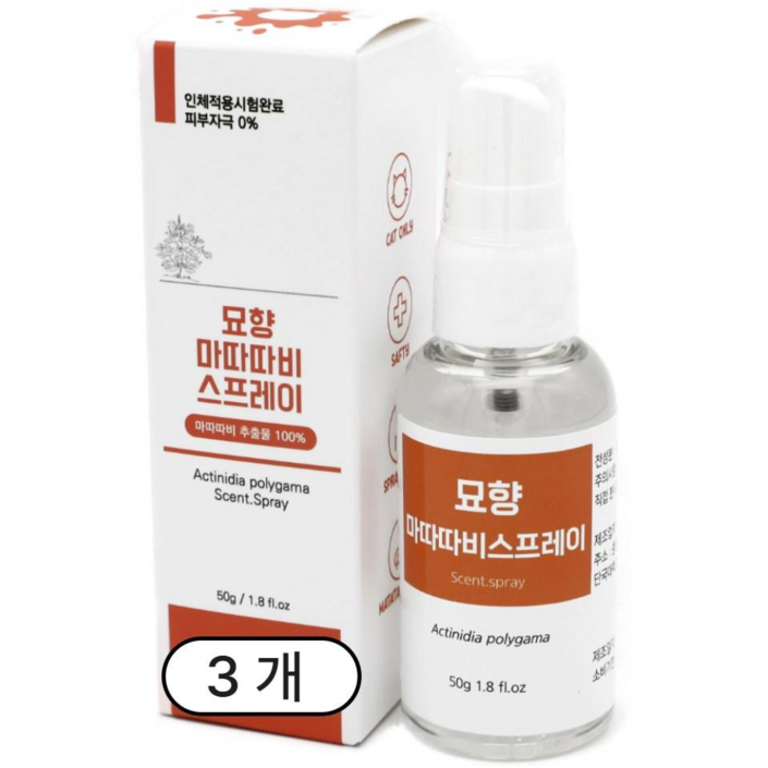 피부무자극 마따따비 스프레이 안전하고 깨끗하고 효과 좋은 묘향, 3개