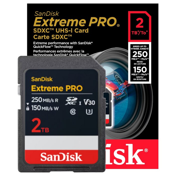 샌디스크 정품 SD 메모리카드 Extreme Pro 익스트림 프로 SDXC 평생보증 Lifetime Limited, 1개, 2TB