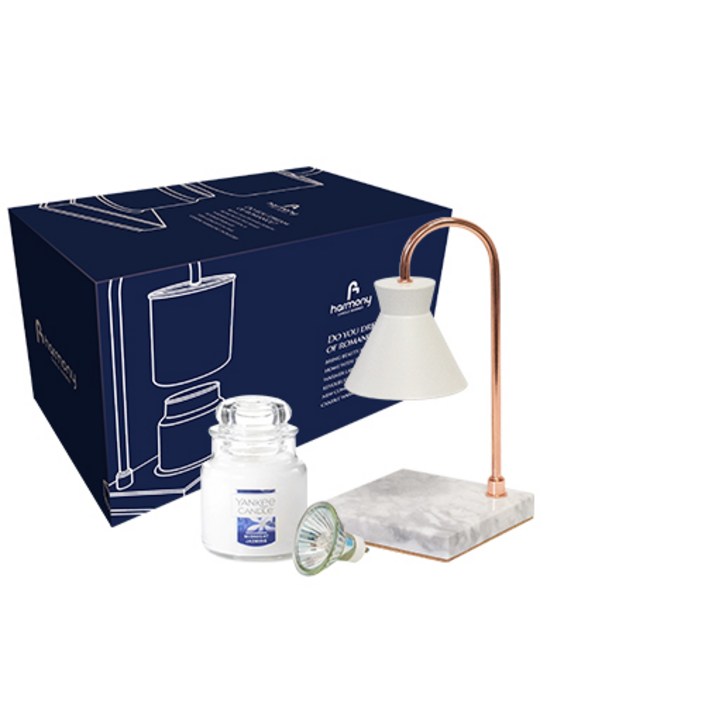 하모니캔들워머 라움 타이머 마블 대리석 캔들워머 양키캔들 선물세트 할로겐 전구