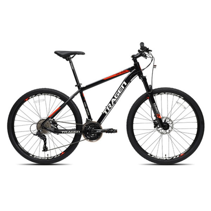 트라젠 MTB 자전거 유압식디스크브레이크 TM3500 69.9cm27.5인치 시마노 24단 입문용 미조립, 1개, 180cm, 17.5 블랙