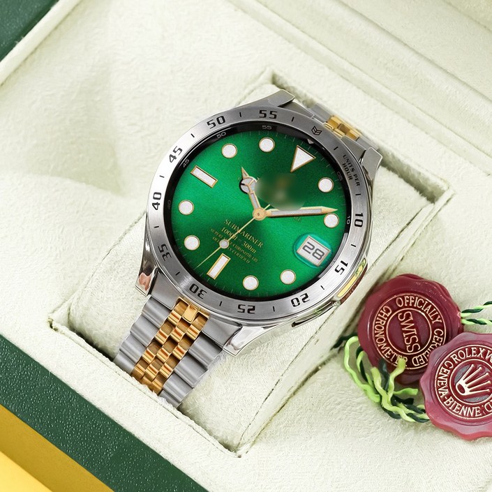 타임스토리 갤럭시워치6 호환 쥬빌레 날개형 메탈 스트랩 베젤링 케이스 세트, 1번 골드 콤비 세트