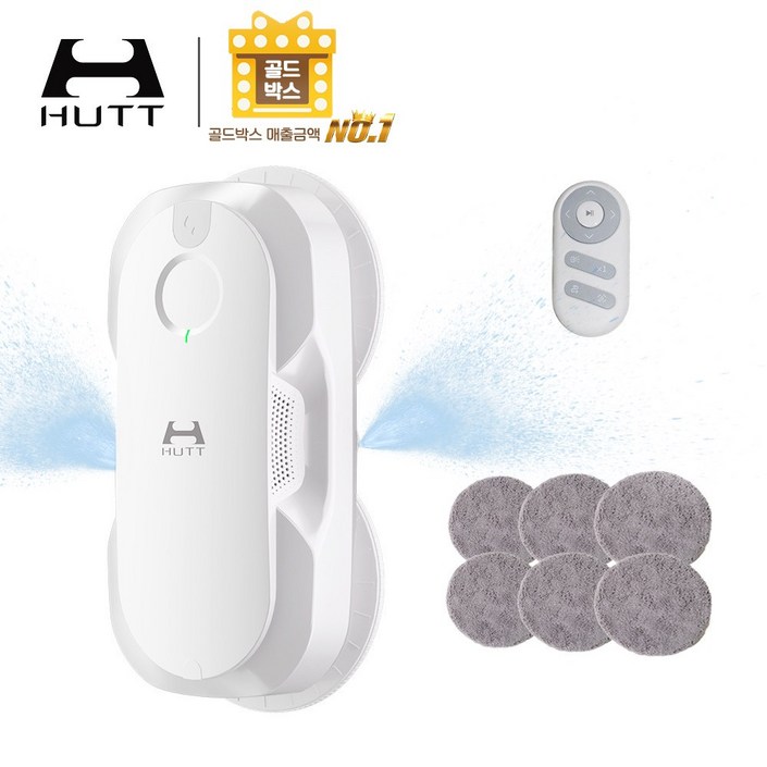 HUTT 창문 로봇청소기 자동 분수 초강흡입력 리필걸레세트, DDC56