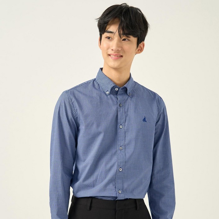 빈폴 BEANPOLE FW25그리드 체크 셔츠  블루 BC5864C13PLL 477838