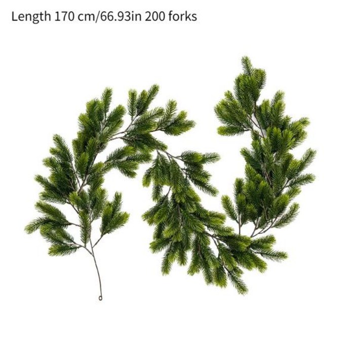 인테리어 조명과 인조 식물 크리스마스 화환 전나무 소나무 나뭇 가지 크리스마스 장식 등나무 화환 덩굴 홈 장식 1 개