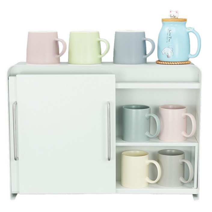 마켓플러스 슬라이딩 철제 수납함 약통정리 양념통정, 대형 화이트, 1개