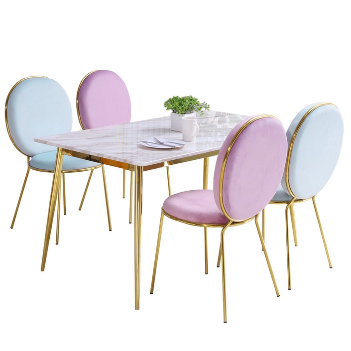 미코퍼니처 릴리 대리석 1400 4인용 식탁세트 의자포함