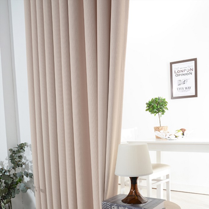 쥰하우스 린넨 암막커튼 민자커튼 나비주름커튼 핀형커튼 세로250cm까지 동일가 세로길이 연장가능 맞춤제작