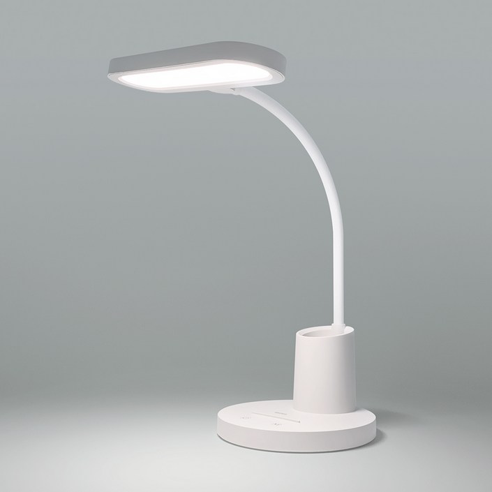 브로닉 펜홀더 LED 책상 무선 스탠드 핸드폰거치대 연필꽂이 조명