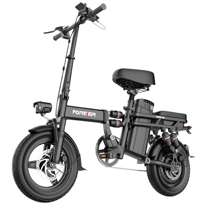 에코e벨로 접이식 전기자전거 미니 등하원용 출퇴근 배달용 안전배터리, 블랙기본형, 스틸