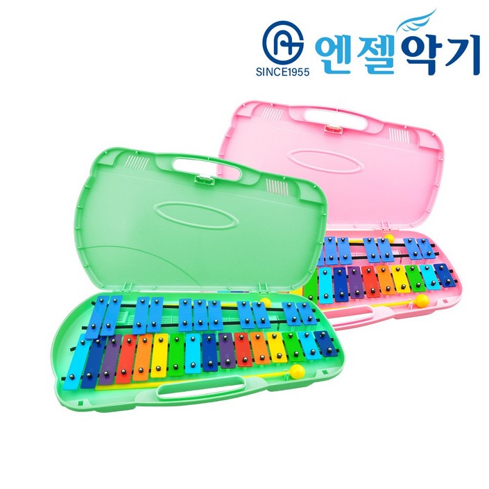 엔젤 그로켄슈필 실로폰 27음 수출상품 글로벌 점유율 1위, 핑크