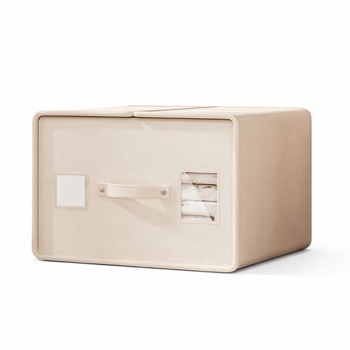 Olivet 베이지색 의류 수납함 속옷 수납함 방진 방오 대용량