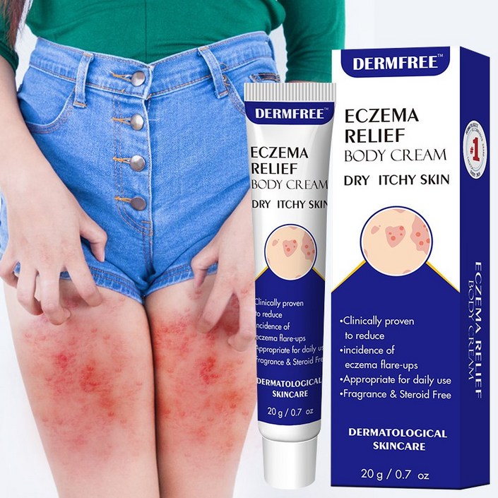 DERMFREE 크림 보습 가려움 진정 건성 민감성 피부를 위한 편안한 케어, 2개, 20g