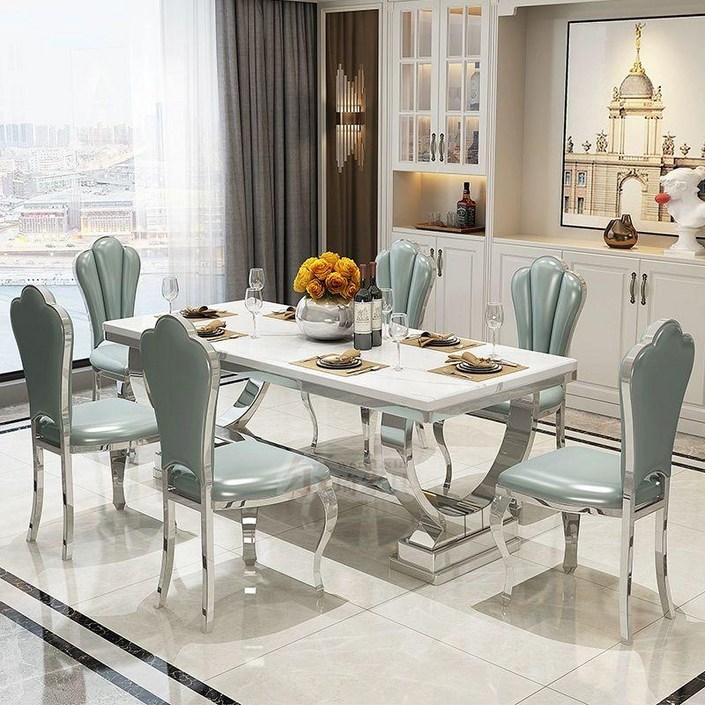 4인용 대리석 식탁 헤이몰리 포세린 세레스홈 럭셔리